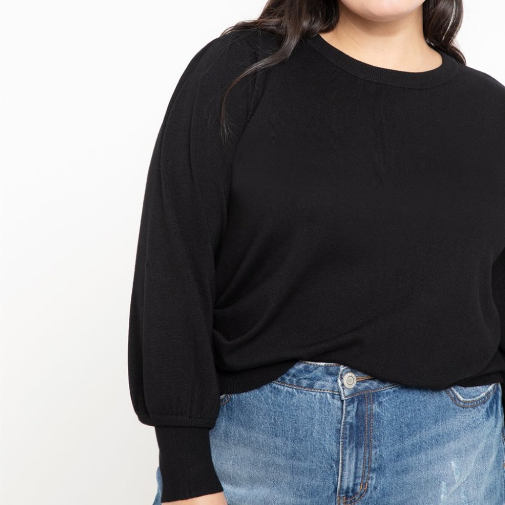 Eloquii Puff Sleeve Sweater